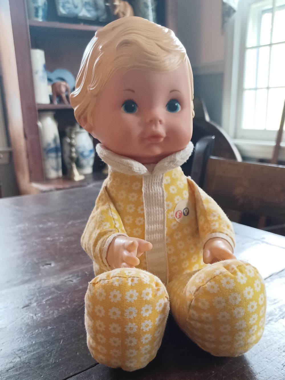 Vintage 70s Fisher Price yellow Honey lap sitters doll - 1975
